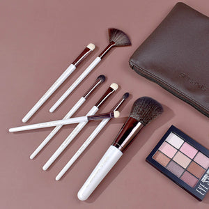 Sixplus 11pcs elegant white pearl Travel  makeup brush set