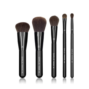 5Pcs Black Makeup Brush Set