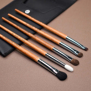 5pcs wood grain makeup brush set