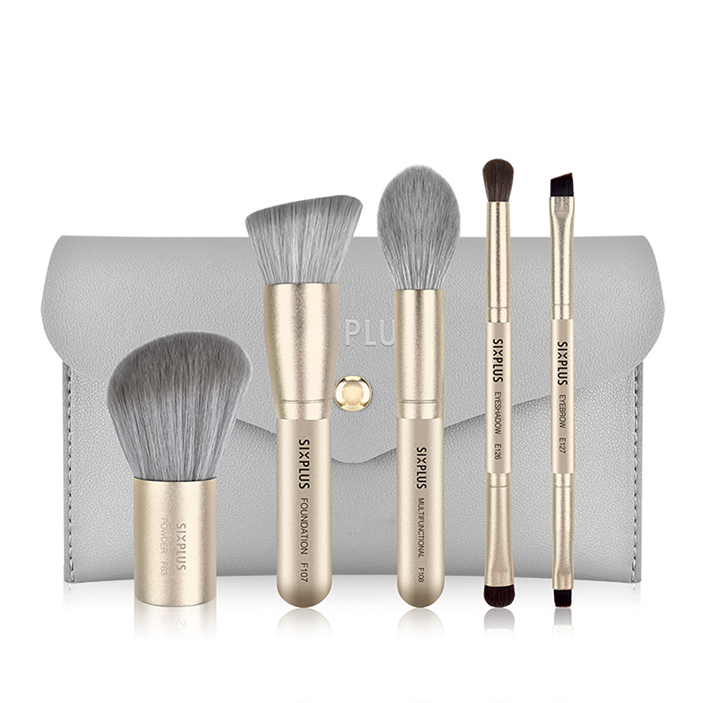 SIXPLUS 5PCS Portable Makeup Brush Set