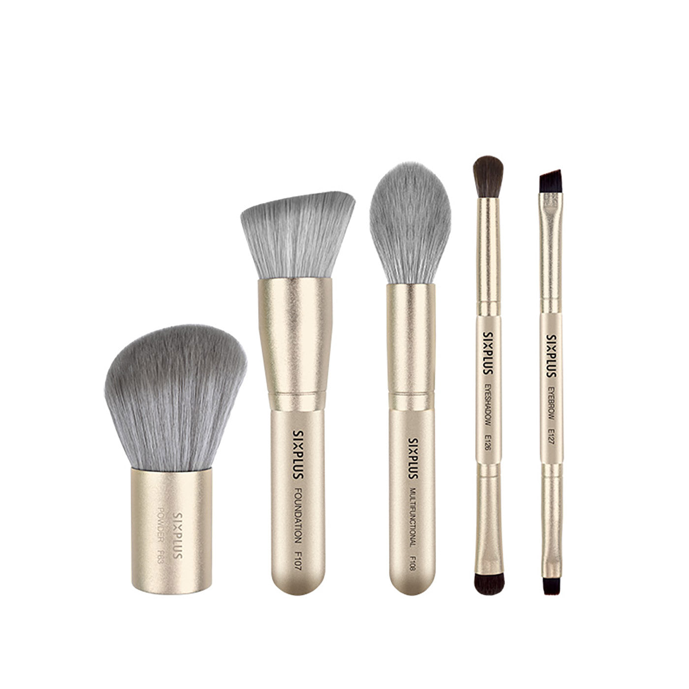 SIXPLUS 5PCS Portable Makeup Brush Set